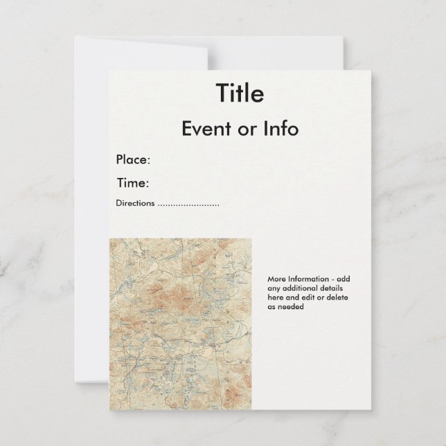 Invitation Saint Regis Canoe Area Détails dans les Adirondack (Dos)