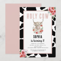 Saint Vache Je suis un anniversaire rose