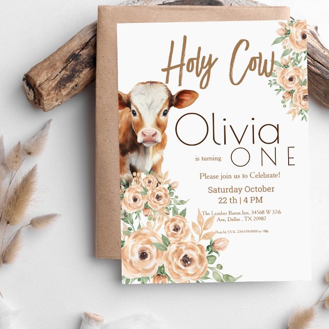 Invitation Saint Vache Je suis une fête d'anniversaire (Créateur téléchargé)