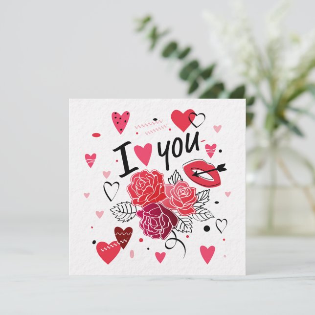 Invitation Saint Valentin (Debout devant)