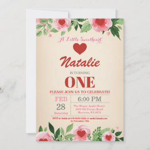 Invitation Saint Valentin Anniversaire Notre Petite Amoureuse