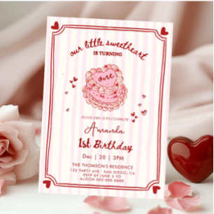 Invitation Saint-Valentin Chéri Anniversaire Dessiné à la Mai