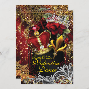 Invitation Saint-Valentin - Danse du bal de fin d'année