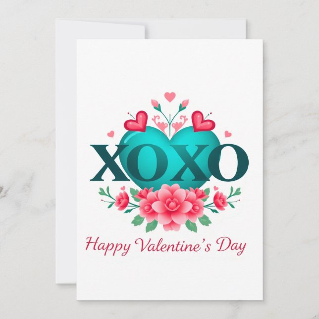 Invitation Saint Valentin fête de l'amour (Devant)