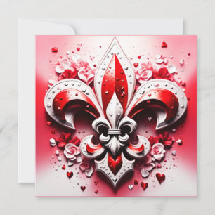 Invitation Saint Valentin Fleur De Lis