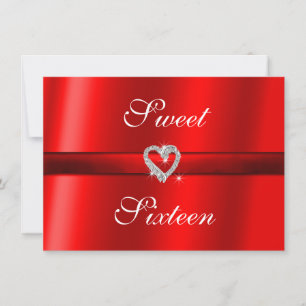 Invitation Saint-Valentin rouge, mariage, Sweet Si