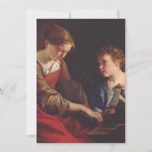 Invitation Sainte Cécile et un Ange par Orazio Gentileschi