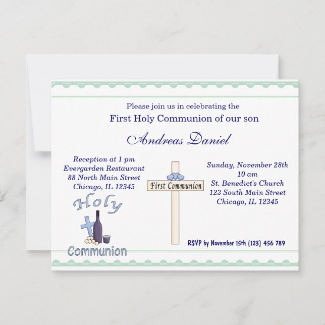 Invitation Sainte Communion (Devant)