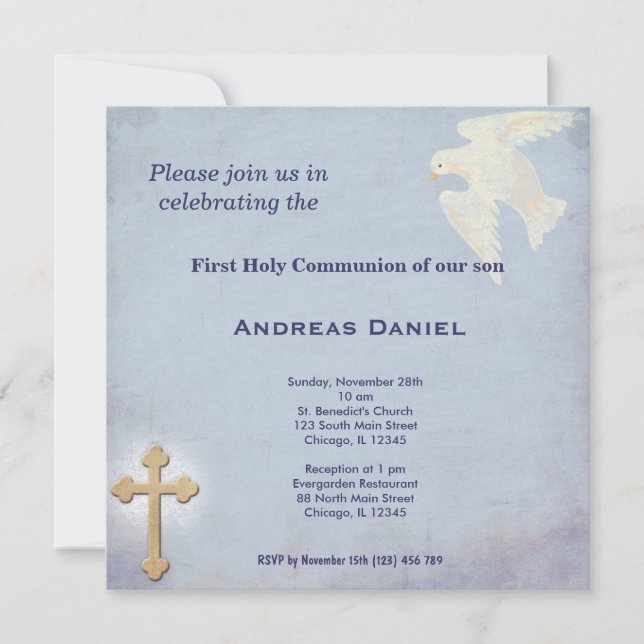 Invitation Sainte Communion (Devant)