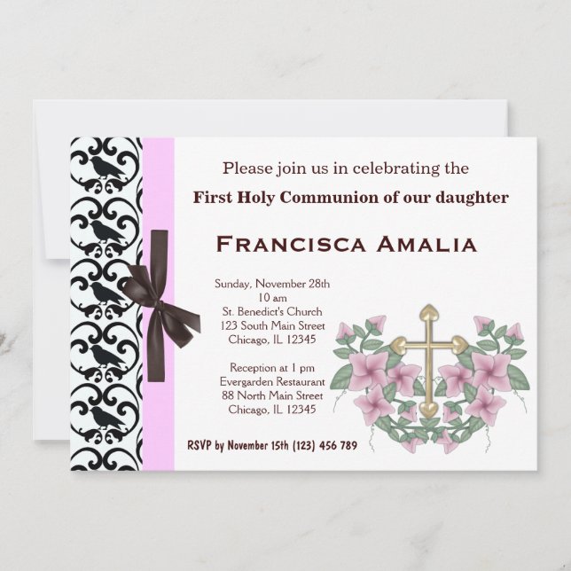 Invitation Sainte Communion (Devant)