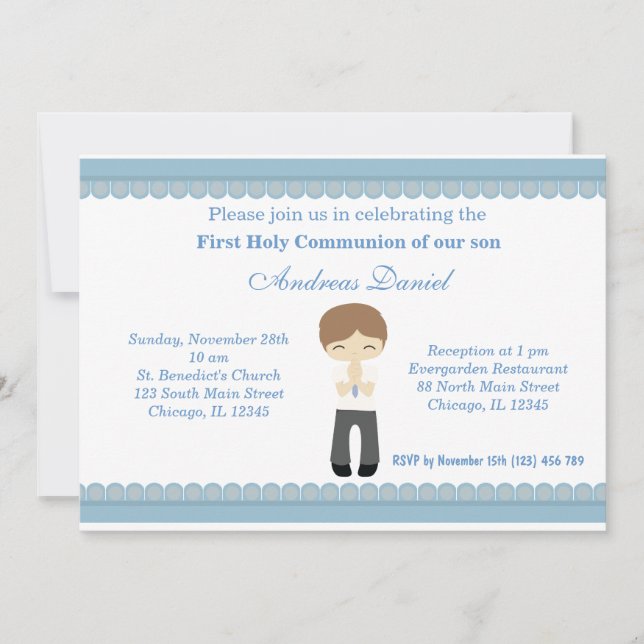 Invitation Sainte Communion (Devant)