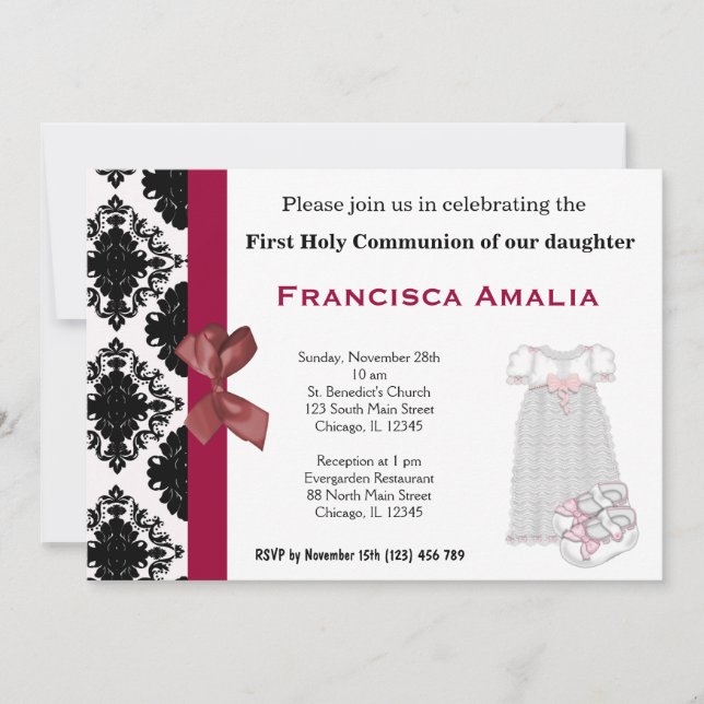 Invitation Sainte Communion (Devant)