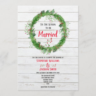 Invitation Saison de mariage Mariage hivernal rustique en b