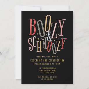 Invitation Saison de Noël Noël Boozy Cocktail Party