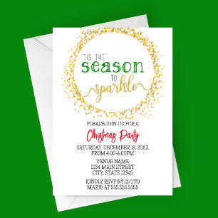 Invitation Saison de Sparkle Holiday Party Card
