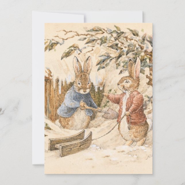 Invitation Saison d'hiver de Beatrix Potter (Devant)