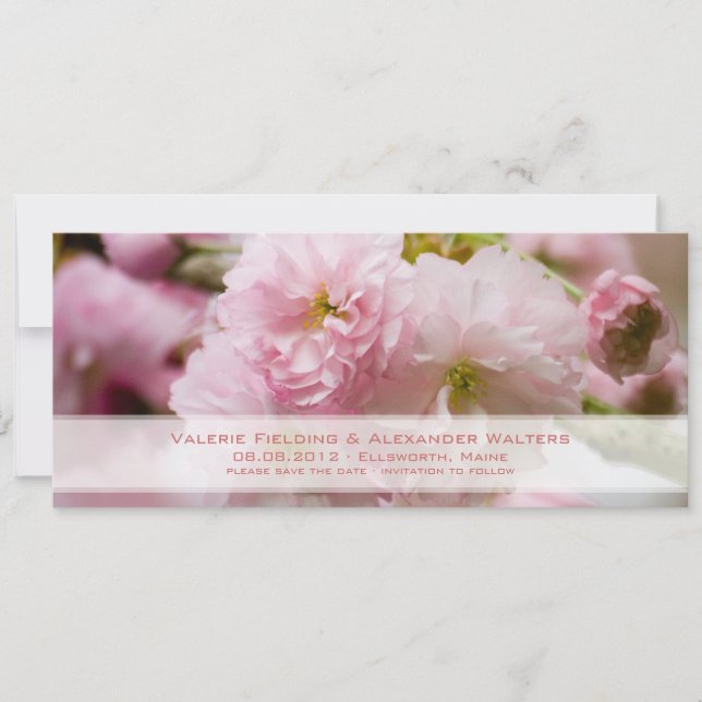Invitation Sakura • Annonce de sauvegarde de la date (Devant)