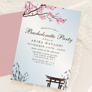 Invitation Sakura Japanese Cherry Blossom Asian Bachelorette