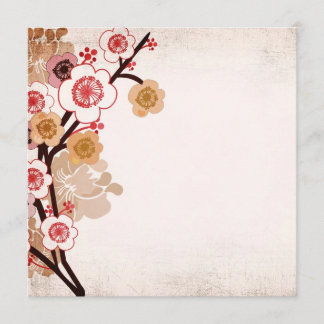 Invitation sakura vintage