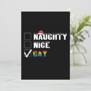 Invitation Sale Cadeau de Noël LGBT Fierté Gay Arc-en-ciel