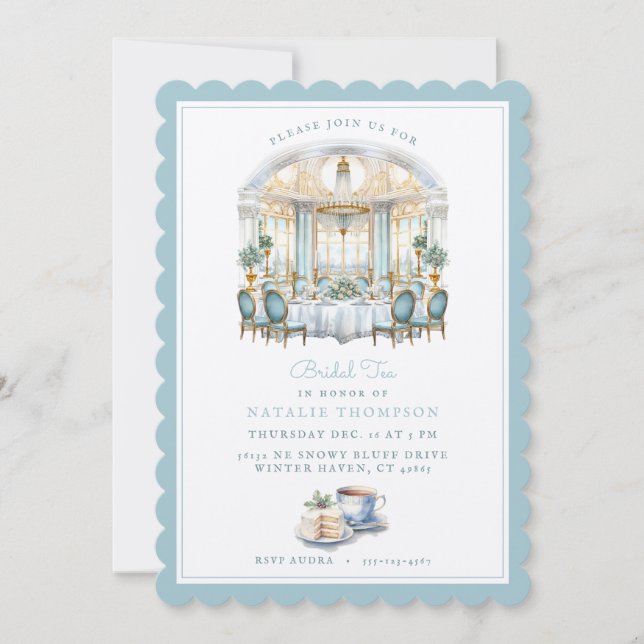 Invitation Salle À Manger Officielle | Thé nuptial (Devant)