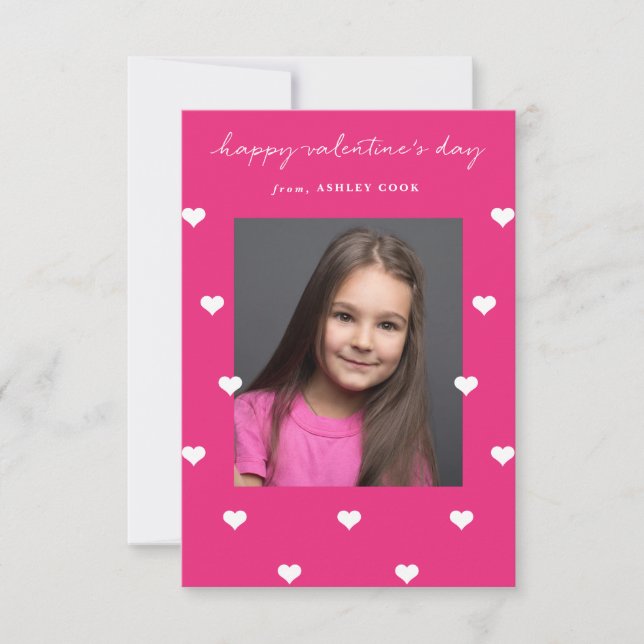 Invitation Salle de classe dispersée Valentine de coeurs (Devant)