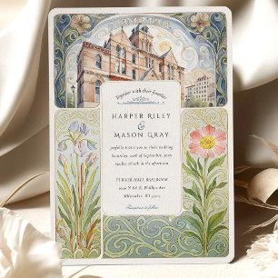 Invitation Salle Turner artistique Milwaukee Mariage Art nouv