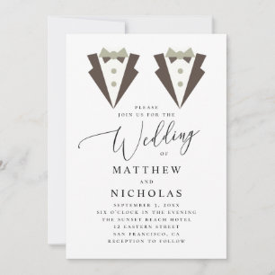 Invitation Salles. M. et M. suit. Fierté lgbt. Mariage gay