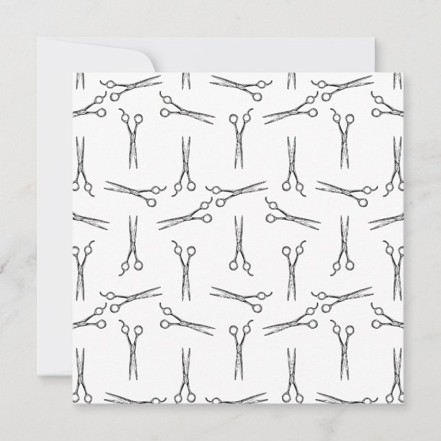 Invitation Salon ciseaux Coiffeur Chevaliers personnalisées B (Devant)