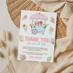 Invitation Salon de glace Sweet Ice Cream Merci