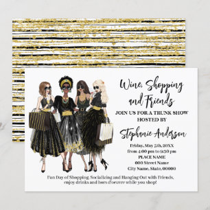 Invitation Salon de Vente de Vin et d'Amis dans un Coffre