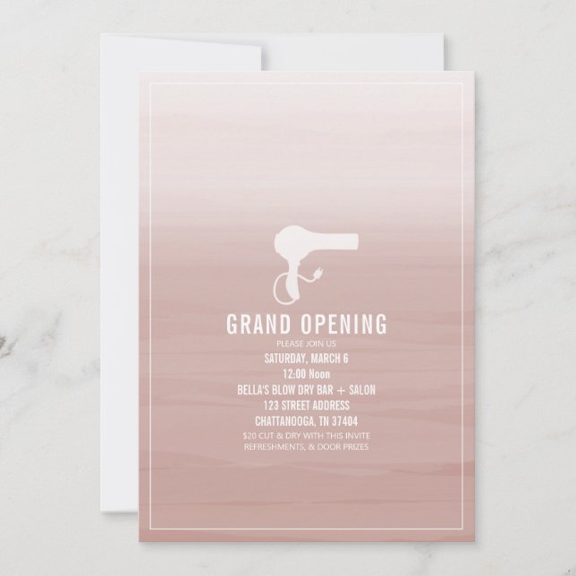 Invitation Salon ouvrant Pink Ombre (Devant)