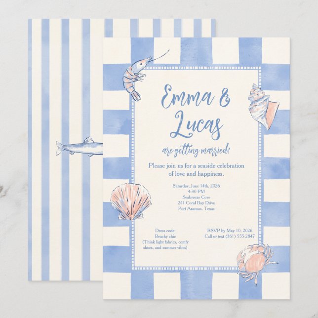 Invitation salt and sea (Devant / Derrière)