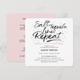 Invitation Salt Tequila Lime Répéter la fête de bachelorette