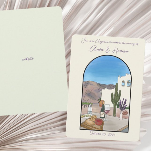 Invitation Salta Argentina watercolor Wedding Enregistrer La  (Créateur téléchargé)