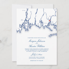Invitation Saltwater Farm Vineyard Stonington CT Blue Mariage