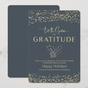 Invitation Salutation moderne Blue Gold Business