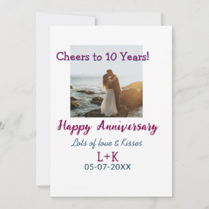 Invitation Salutations à 10 ans heureux anniversaire ajouter 
