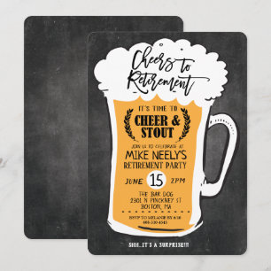 Invitation Salutations à la retraite Bière Retraite Invitatio