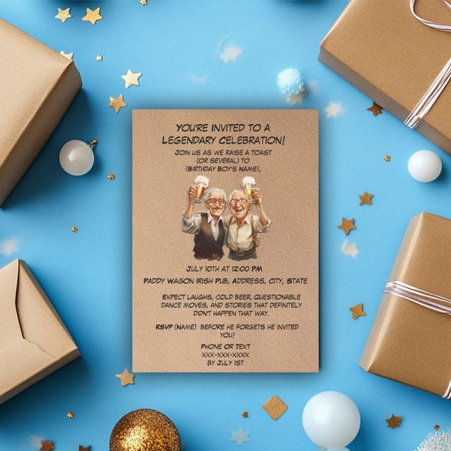 Invitation Salutations Aux Années ! Anniversaire drôle du vie (Créateur téléchargé)