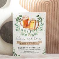 Salutations et bières à 40 ans Homme adulte Annive