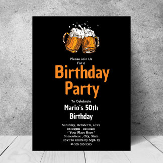 Invitation Salutations et bières Adulte N'importe quel âge Vi