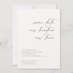 Invitation Same Date New Location New Time Change of Plans