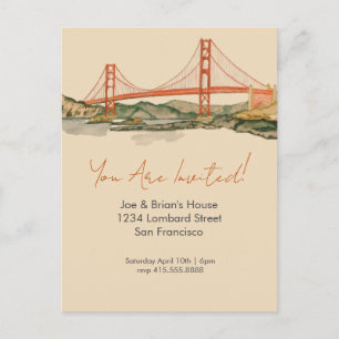 Invitation San Francisco Golden Gate Bridge