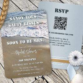 Invitation Sandy Toes Salty Kisses Fête des mariées