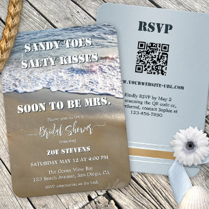 Invitation Sandy Toes Salty Kisses Fête des mariées