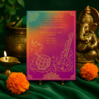 Sangeet hindou coloré Mandala & instruments de mus