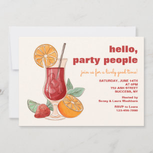 Invitation Sangria Glass Party