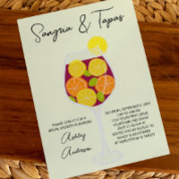 Sangria & Tapas Espagnol Cocktail Fête des mariées