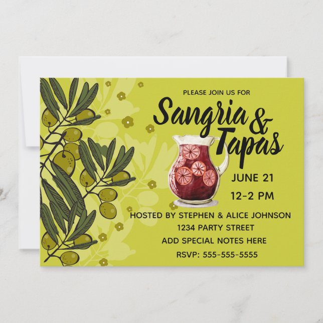 Invitation Sangria & Tapas Party (Devant)